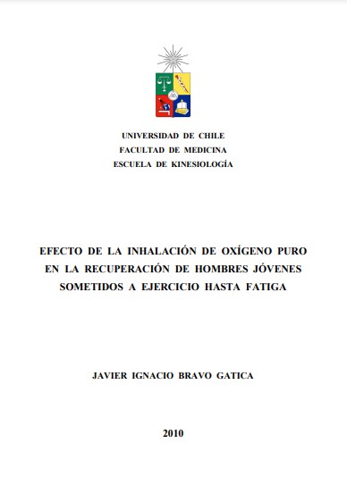 Efecto de la inhalación de oxígeno puro en la recuperación de hombres jóvenes sometidos a ejercicio hasta fatiga