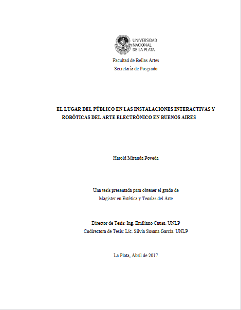 El lugar del público en las instalaciones interactivas y robóticas del arte electrónico en Buenos Aires