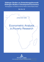 Econometric Analysis in Poverty Research