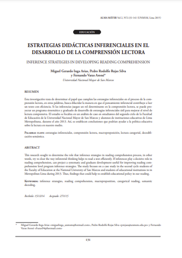 Estrategias didácticas inferenciales en el desarrollo de la comprensión lectora