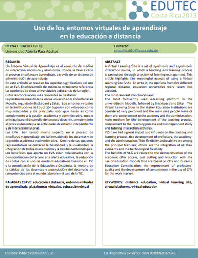 Uso de los entornos virtuales de aprendizaje en la educación a distancia