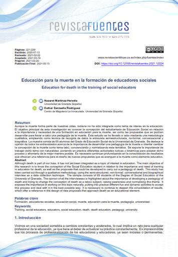 Educación para la muerte en la formación de educadores sociales