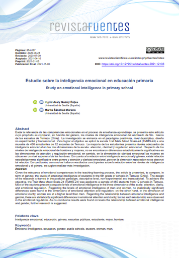 Estudio sobre la inteligencia emocional en educación primaria