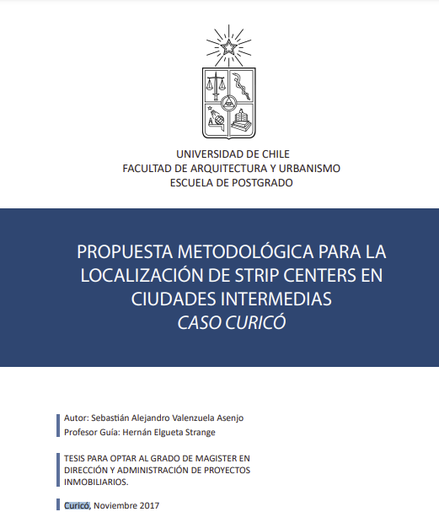 Propuesta metodológica para la localización de strip centers en ciudades intermedias: caso Curicó