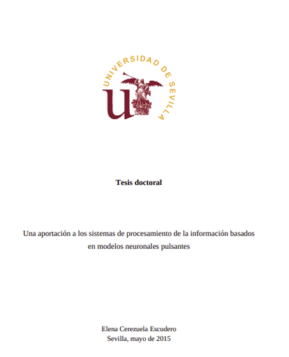 Una aportación a los sistemas de procesamiento de la información basados en modelos neuronales pulsantes