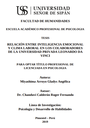 Relación entre inteligencia emocional y clima laboral en los colaboradores de la Universidad Privada Leonardo Da Vinci