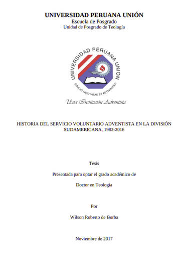 Historia del Servicio Voluntario Adventista en la División Sudamericana, 1982-2016