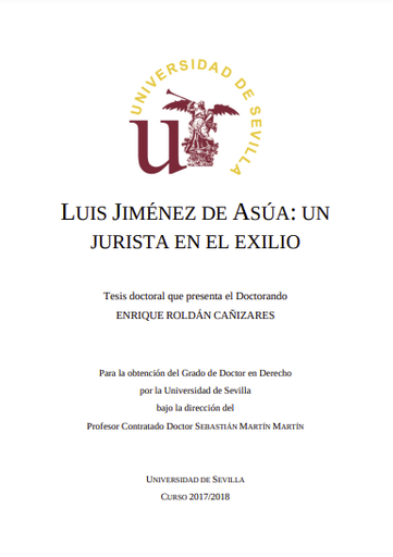 Luis Jiménez de Asúa: un jurista en el exilio.