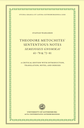 Theodore Metochites' Sententious Notes