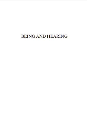 Being and Hearing