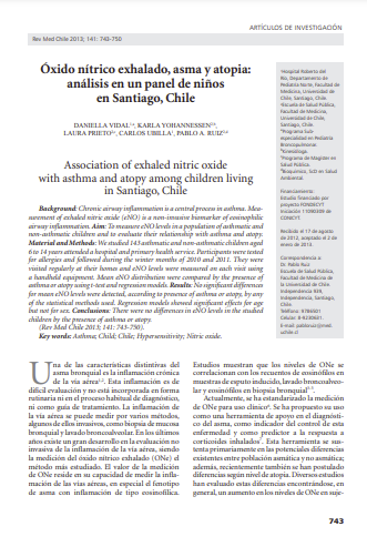 Óxido nítrico exhalado, asma y atopia
