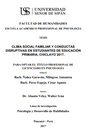 Clima social familiar y conductas disruptivas en estudiantes de educación primaria, Chiclayo 2017