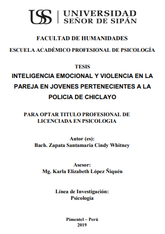 INTELIGENCIA EMOCIONAL Y VIOLENCIA EN LA PAREJA EN JOVENES PERTENECIENTES A LA POLICIA DE CHICLAYO