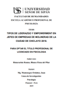 TIPOS DE LIDERAZGO Y EMPOWERMENT EN JEFES DE EMPRESAS DE MOLINERAS DE LA CIUDAD DE CHICLAYO 2018