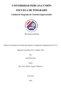 Análisis de la Satisfacción Laboral para mejorar el Compromiso Organizacional en D y G Ingenieros Asociados S.R.L. Tarapoto