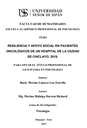 RESILIENCIA Y APOYO SOCIAL EN PACIENTES ONCOLÓGICOS DE UN HOSPITAL DE LA CIUDAD DE CHICLAYO, 2018