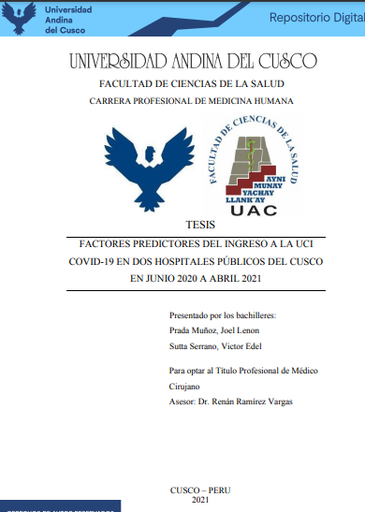 Factores predictores del ingreso a la UCI Covid-19 en dos hospitales públicos del Cusco en junio 2020 a abril 2021