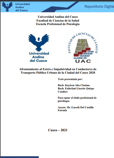 Afrontamiento al estrés e impulsividad en conductores de transporte público urbano de la ciudad del Cusco 2020