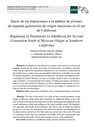 Inicio de las transiciones a la adultez de jóvenes de segunda generación de origen mexicano en el sur de California