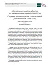 Alternativas corporativas a la crisis del parlamentarismo español (1898-1936)