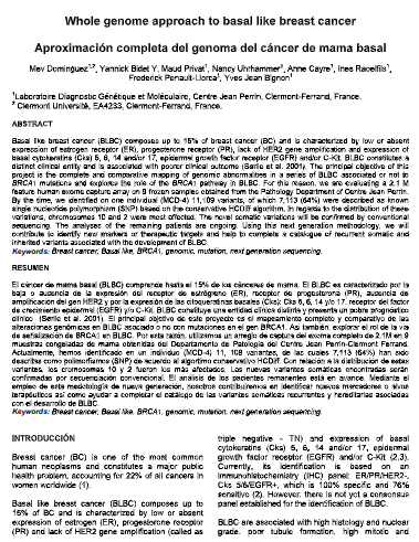 Aproximación completa del genoma del cáncer de mama basal