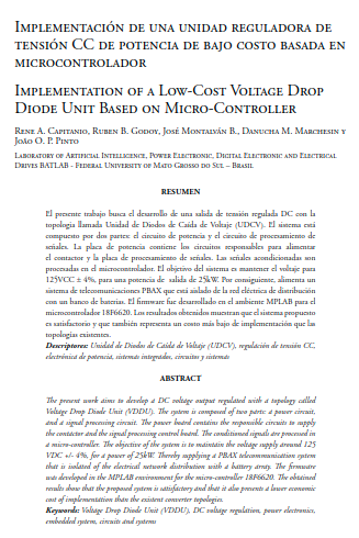 Implementación de una unidad reguladora de tensión CC de potencia de bajo costo basada en microcontrolador