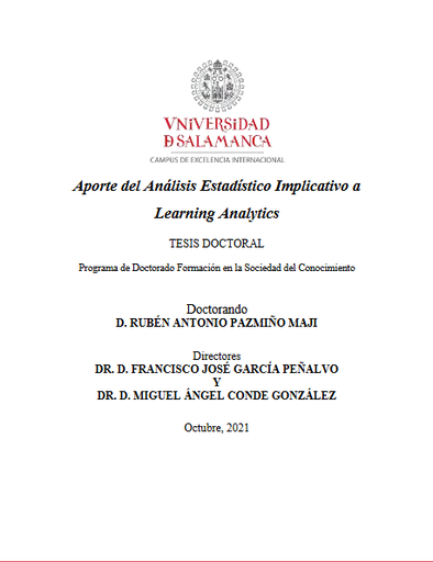 Aporte del Análisis Estadístico Implicativo a Learning Analytics