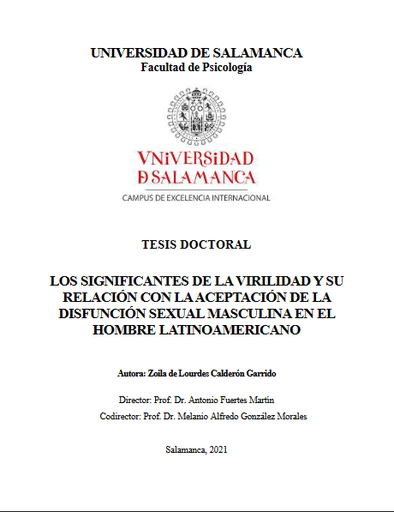 Los significantes de la virilidad y su relación con la aceptación de la disfunción sexual