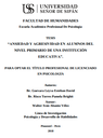 ANSIEDAD Y AGRESIVIDAD EN ALUMNOS DEL NIVEL PRIMARIO DE UNA INSTITUCIÓN EDUCATIVA