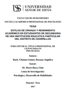 Estilos de crianza y rendimiento académico en estudiantes de secundaria de una institución educativa particular de Chorrillos