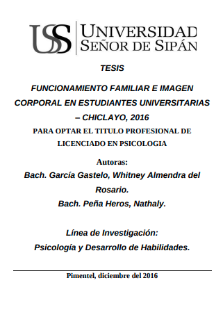 Funcionamiento familiar e imagen corporal en estudiantes universitarias - Chiclayo, 2016