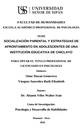 Socialización parental y estrategias de afrontamiento en adolescentes de una institución educativa de Chiclayo