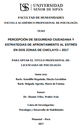 Percepción de seguridad ciudadana y estrategias de afrontamiento al estrés en dos zonas de Chiclayo - 2017