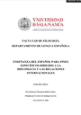 Enseñanza del español para fines específicos dirigido a la diplomacia y las relaciones internacionales