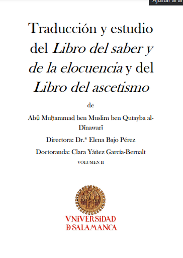 Edición, traducción y estudio del Libro del saber y de la elocuencia y del Libro del ascetismo