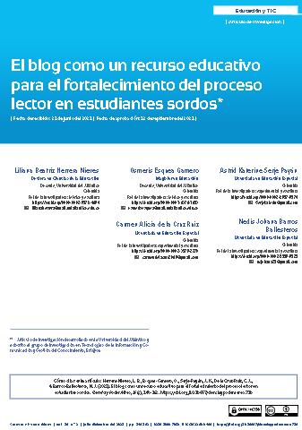 El blog como un recurso educativo para el fortalecimiento del proceso lector en estudiantes sordos
