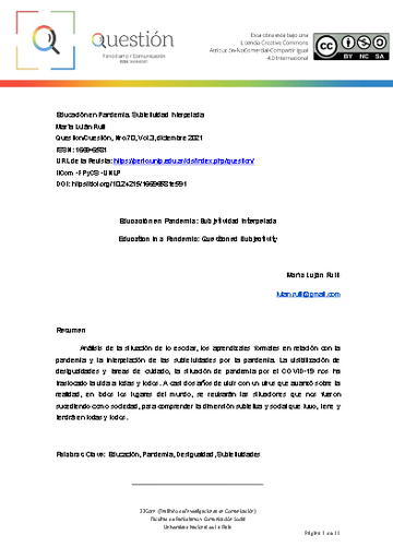 Educación en Pandemia