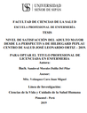 Nivel de satisfacción del adulto mayor desde la perspectiva de Hildegard Peplau centro de salud José Leonardo Ortiz