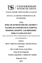 NIVEL DE SATISFACCIÓN DEL USUARIO Y CALIDAD DE ATENCIÓN EN EL HOSPITAL REGIONAL DOCENTE "LAS MERCEDES" NIVEL II-2