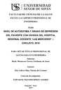 NIVEL DE AUTOESTIMA Y GRADO DE DEPRESIÓN DEL PACIENTE CON VIH/SIDA DEL HOSPITAL REGIONAL DOCENTE "LAS MERCEDES" - CHICLAYO