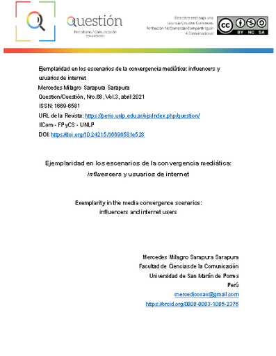 Ejemplaridad en los escenarios de la convergencia mediática