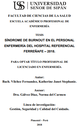 SÍNDROME DE BURNOUT EN EL PERSONAL ENFERMERÍA DEL HOSPITAL REFERENCIAL FERREÑAFE - 2018