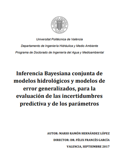 Inferencia Bayesiana conjunta de modelos hidrológicos y modelos de error generalizados, para la evaluación de las incertidumbres predictiva y de los parámetros