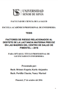 Factores de riesgo relacionados al destete de la lactancia materna precoz en las madres del Centro de Salud de Pimentel - 2016