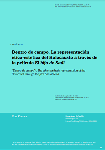 Dentro de campo. La representación ético-estética del Holocausto a través de la película El hijo de Saúl