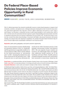 Do Federal Place-Based Policies Improve Economic Opportunity in Rural Communities?