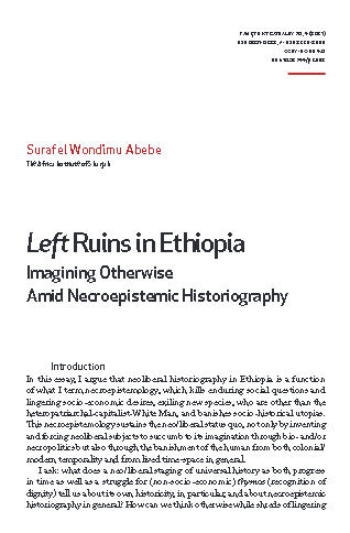 Left Ruins in Ethiopia: Imagining Otherwise Amid Necroepistemic Historiography