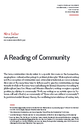 A Reading of Community