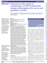 Exploration of the uptake of asymptomatic COVID-19 lateral flow testing in Birmingham, UK: survey and qualitative research