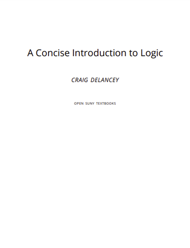 A Concise Introduction to Logic